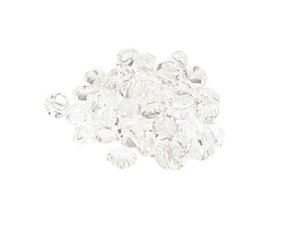 (image for) Approx. 1oz. x 6mm Crystal Faceted half-Bicone Glass Beads