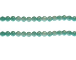 (image for) 6mm Light Aqua Marble-Style Glass Bead, approx. 72 beads