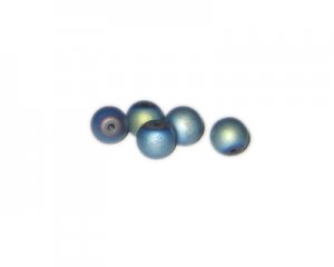 10mm Pale Blue Druzy-Style Electroplated Bead, approx. 19 beads