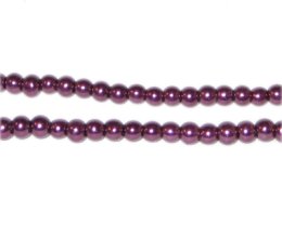 (image for) 4mm Round Crimson Glass Pearl Bead, approx. 113 beads