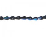 10 x 6mm Black AB Finish Faceted Drop Glass Bead, 13" string 10 x 6mm Black AB Finish Faceted Drop Glass Bead, 13" string
