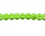12 x 16mm Apple Green Faceted Rondelle Glass Bead, 13" string 12 x 16mm Apple Green Faceted Rondelle Glass Bead, 13" string