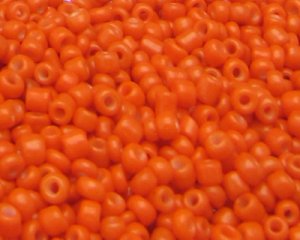 (image for) 11/0 Orange Opaque Glass Seed Bead, 1oz. Bag