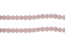 (image for) 6mm Rose Quartz Gemstone-Style Glass Bead, approx. 48 beads