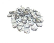 (image for) Approx. 1oz. x 8mm Silver Disc Glass Beads, side-drilled