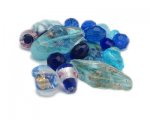 Approx. 1.5 - 2oz. Blue Bead Mix Approx. 1.5 - 2oz. Blue Bead Mix