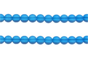 (image for) 8mm Turquoise Sea/Beach-Style Glass Bead, approx. 31 beads