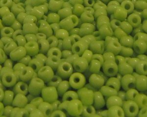 (image for) 11/0 Apple Green Opaque Glass Seed Beads, 1oz. bag