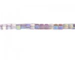 6mm Pink AB Finish Faceted Glass Cube Bead, 12" string 6mm Pink AB Finish Faceted Glass Cube Bead, 12" string