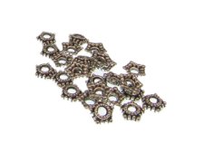 (image for) 6mm Silver Metal Spacer Bead, approx. 25 beads