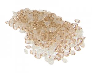 (image for) Approx. 1oz. x 4mm Champagne/Milky White Bicone Glass Bead Mix