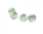16mm Green Dot Lampwork Glass Bead, 4 beads 16mm Green Dot Lampwork Glass Bead, 4 beads