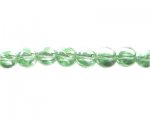 10mm Pale Green Pebble Pressed Glass Bead, 12" string 10mm Pale Green Pebble Pressed Glass Bead, 12" string