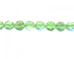 12mm Pale Green AB Finish Faceted Glass Bead, 13" string 12mm Pale Green AB Finish Faceted Glass Bead, 13" string