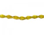 10 x 6mm Yellow Gold Faceted Drop Glass Bead, 14" string 10 x 6mm Yellow Gold Faceted Drop Glass Bead, 14" string