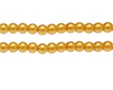 (image for) 8mm Yellow Glass Pearl Bead, approx. 56 beads