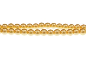 (image for) 6mm Vanilla Gold Glass Pearl Bead, approx 78 beads