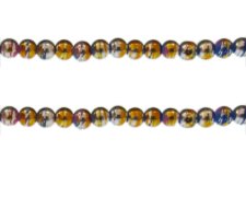 (image for) 6mm Fiesta Abstract Glass Bead, approx. 29 beads