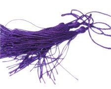 (image for) 130 x 6mm Purple Polyester Tassel (70 x 90mm), 5 tassels