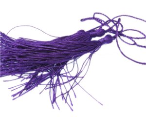 (image for) 130 x 6mm Purple Polyester Tassel (70 x 90mm), 5 tassels