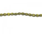 8 x 6mm Olive Faceted Oval Glass Bead, 14" string 8 x 6mm Olive Faceted Oval Glass Bead, 14" string