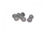 8mm Silver Druzy-Style Electroplated w/ line Bead, approx. 37 8mm Silver Druzy-Style Electroplated w/ line Bead, approx. 37