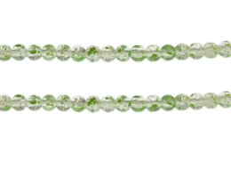 (image for) 6mm Greenbrier Crackle Spray Glass Bead, approx. 70 beads