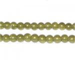 6mm Olive Pearlised Glass Bead, approx. 74 beads 6mm Olive Pearlised Glass Bead, approx. 74 beads