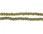 4mm Olive Pearlised Glass Bead, approx. 110 beads 4mm Olive Pearlised Glass Bead, approx. 110 beads