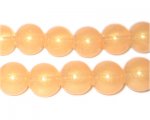12mm Apricot Pearlised Glass Bead, approx. 19 beads 12mm Apricot Pearlised Glass Bead, approx. 19 beads