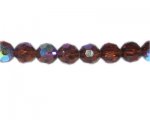 12mm Brown AB Finish Faceted Glass Bead, 14" string 12mm Brown AB Finish Faceted Glass Bead, 14" string