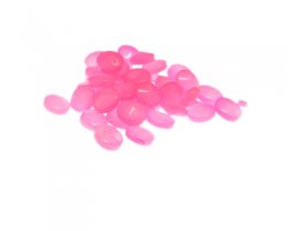 (image for) Approx. 1oz. x 6mm Neon Pink Glass Bead, top drill