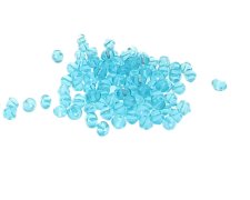(image for) Approx. 1oz. x 4mm Turquoise Faceted Glass Bicone Beads