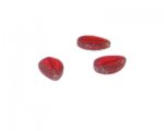 16 x 12mm Strawberry Red Matte Vintage-Style Glass Bead, 5 beads 16 x 12mm Strawberry Red Matte Vintage-Style Glass Bead, 5 beads
