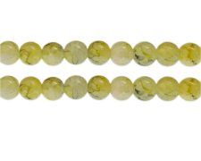 (image for) 10mm Yellow/Gray Duo-Style Glass Bead, approx. 16 beads
