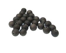 (image for) Approx. 1oz. 8mm Gunmetal Druzy-Style Glass Beads