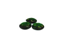 (image for) 18mm Green Dot Lampwork Glass Bead, 1 bead, NO Hole