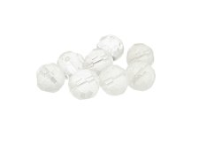 (image for) 12mm Crystal/Matte Faceted Glass Bead, 8 beads