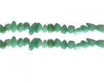 8 - 10mm Soft Green Dyed Shell Gemstone Chips, 10.5" string