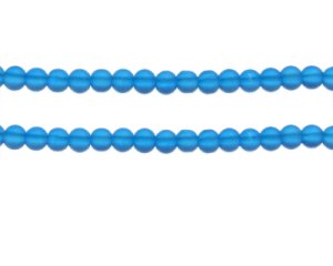 (image for) 6mm Turquoise Sea/Beach-Style Glass Bead, approx. 41 beads