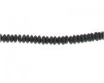 6 x 4mm Black Disc Glass Bead, 13" string 6 x 4mm Black Disc Glass Bead, 13" string