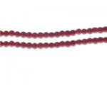 4mm Red Matte Glass Pearl Bead, not shiny, approx. 105 beads