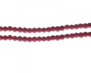4mm Red Matte Glass Pearl Bead, not shiny, approx. 105 beads