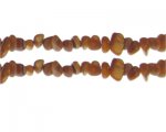 8 - 10mm Golden Brown Dyed Shell Gemstone Chips, 10.5" string