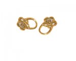18 x 14mm Gold Flower Metal Pendant, 2 pendants 18 x 14mm Gold Flower Metal Pendant, 2 pendants