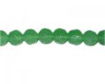 12mm Green Faceted Round Semi-Opaque Glass Bead, 13" string 12mm Green Faceted Round Semi-Opaque Glass Bead, 13" string