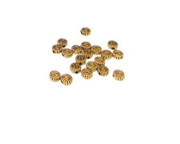 (image for) 4mm Flower Metal Gold Spacer Bead, approx. 20 beads