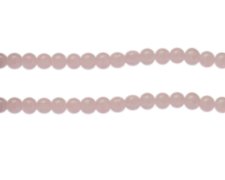 (image for) 6mm Rose Quartz Gemstone-Style Glass Bead, approx. 48 beads