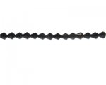 8 x 6mm Black Faceted Drop Glass Bead, 12" string 8 x 6mm Black Faceted Drop Glass Bead, 12" string
