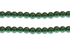 (image for) 8mm Emerald Glass Pearl Bead, approx. 54 beads